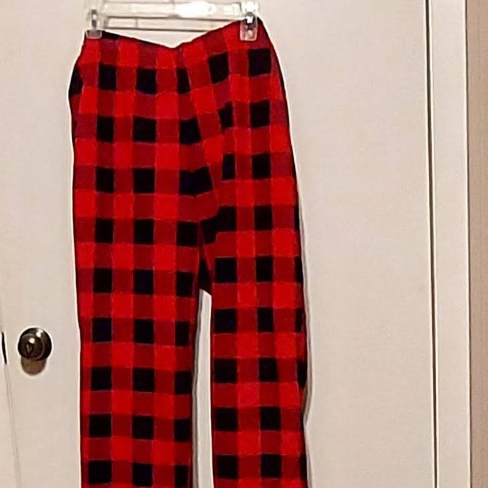 Lands End Sweat's Sz L Red & Black 80% Cotton/Baumwolle Lining Futte,rDoublure